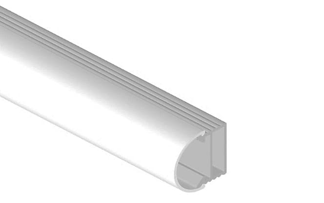 PERFIL SOBREPUESTO PARA CINTA LED MEDIA ESFERA 15x9MM