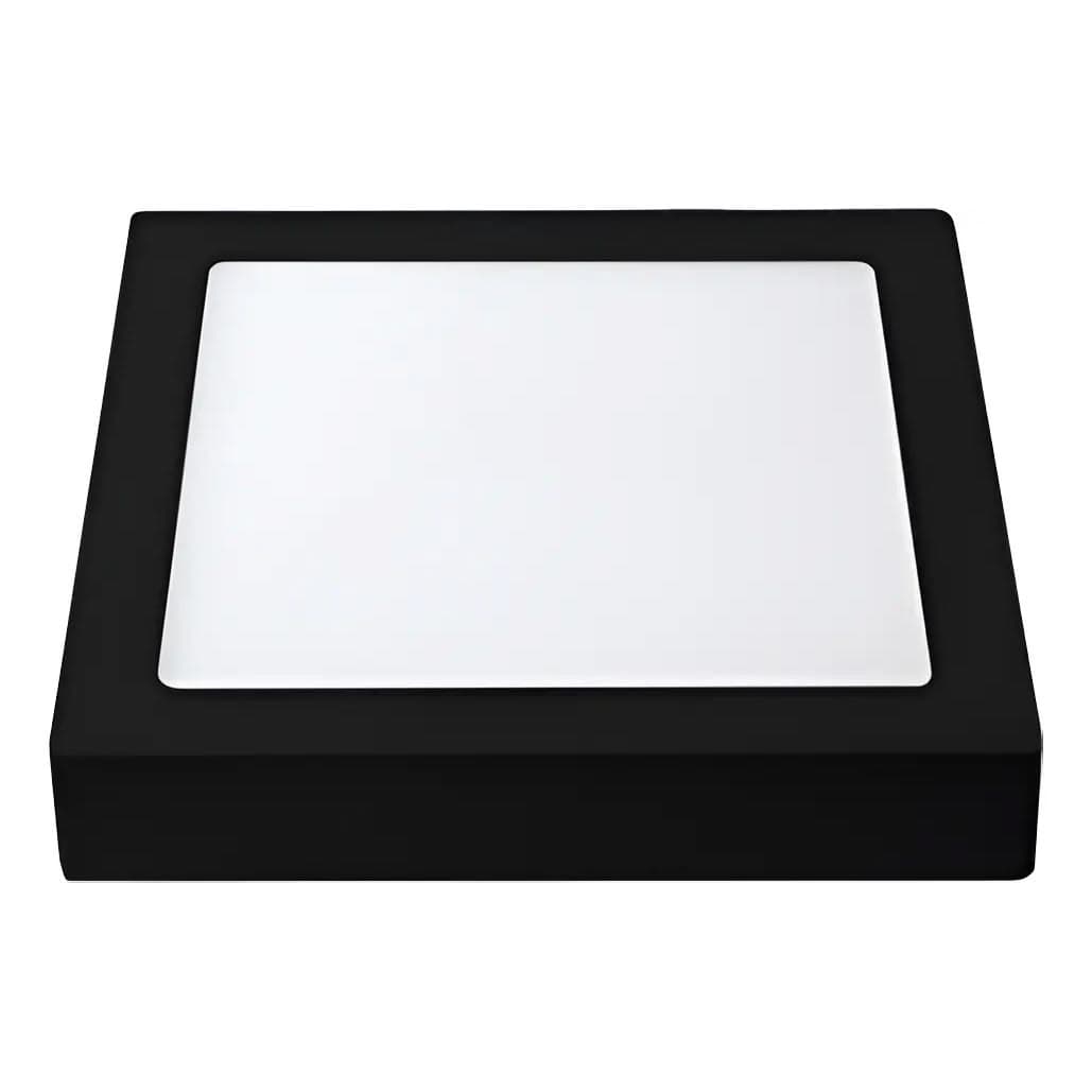 PANEL LED SOBREPUESTO CUADRADO 18W IP20 6000K NEGRO