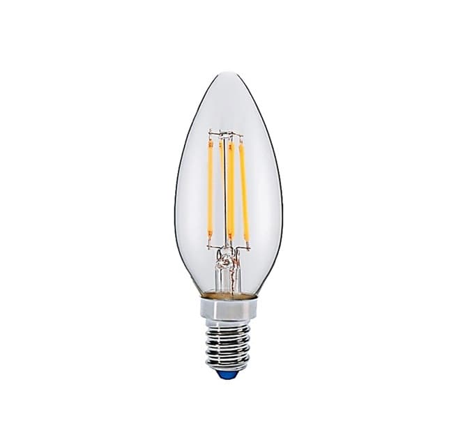Ampolleta Vela LED Vintage E14 4W 3000K