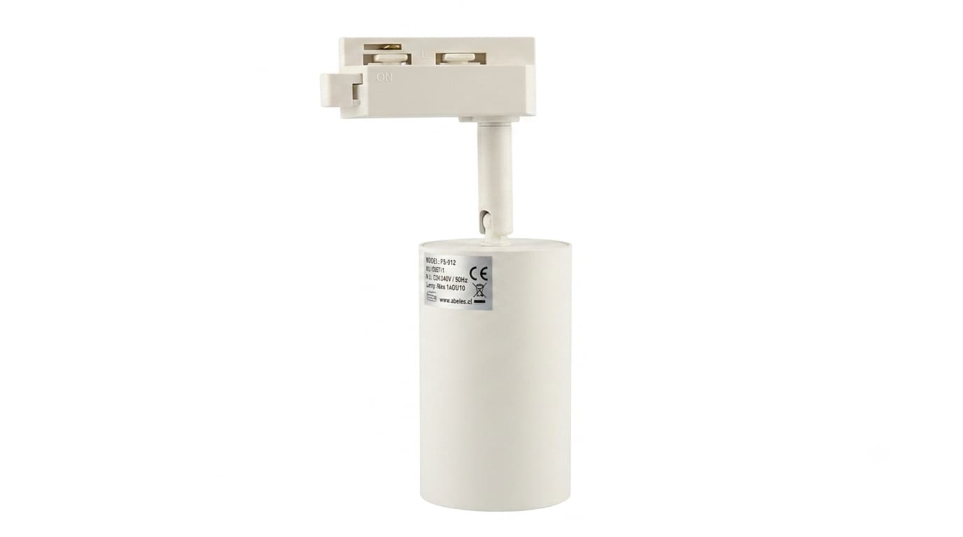 Foco riel monofasico GU10 Blanco Size:D60*100mm