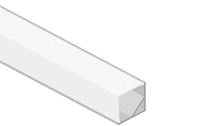 PERFIL SOBREPUESTO CUADRADO ANGULO 90° PARA CINTA LED 16x16MM
