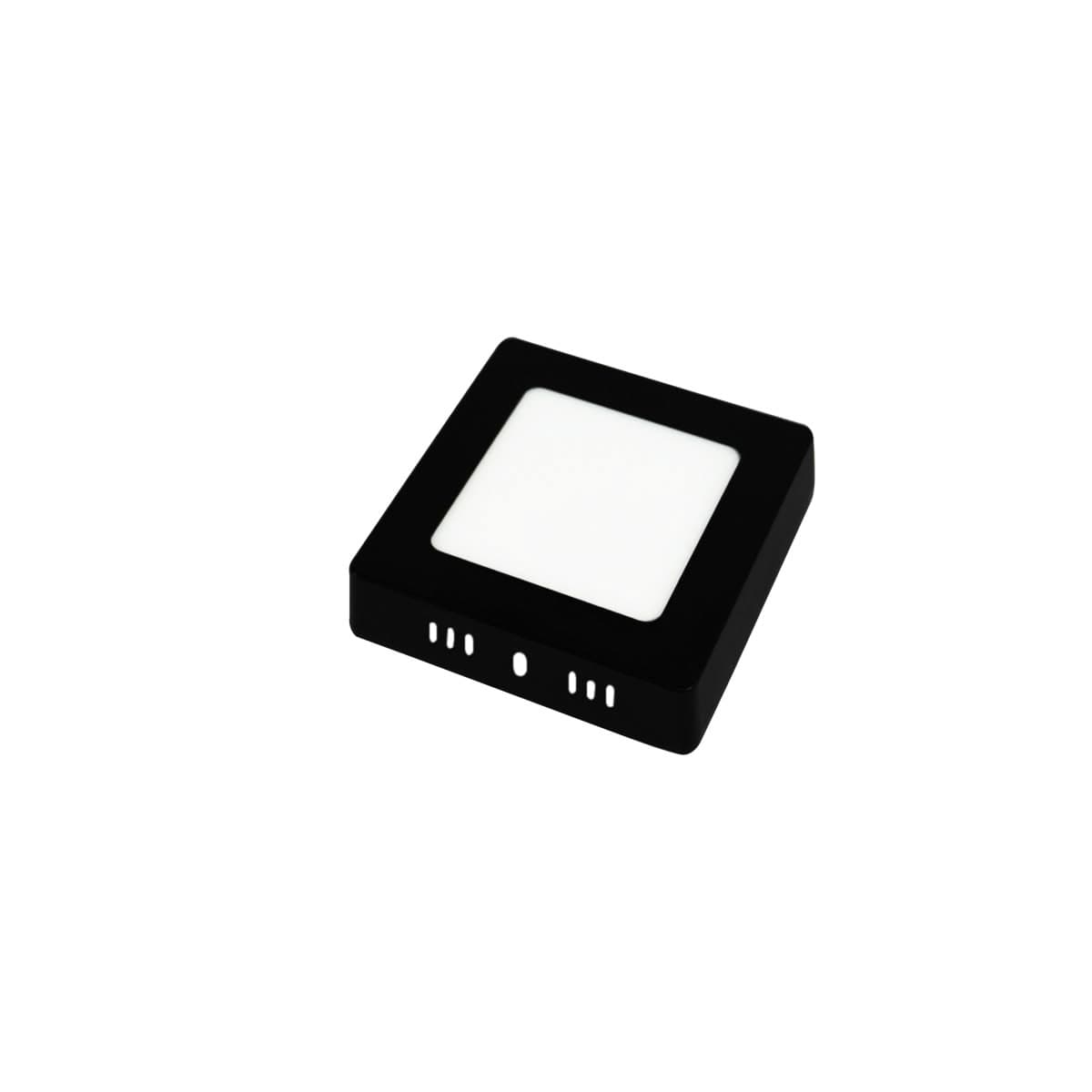 PANEL LED SOBREPUESTO CUADRADO 6W IP20 4000K NEGRO