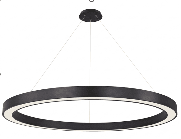 Lum. Anillo LED 90W 3000K 1200MM Negro IP20